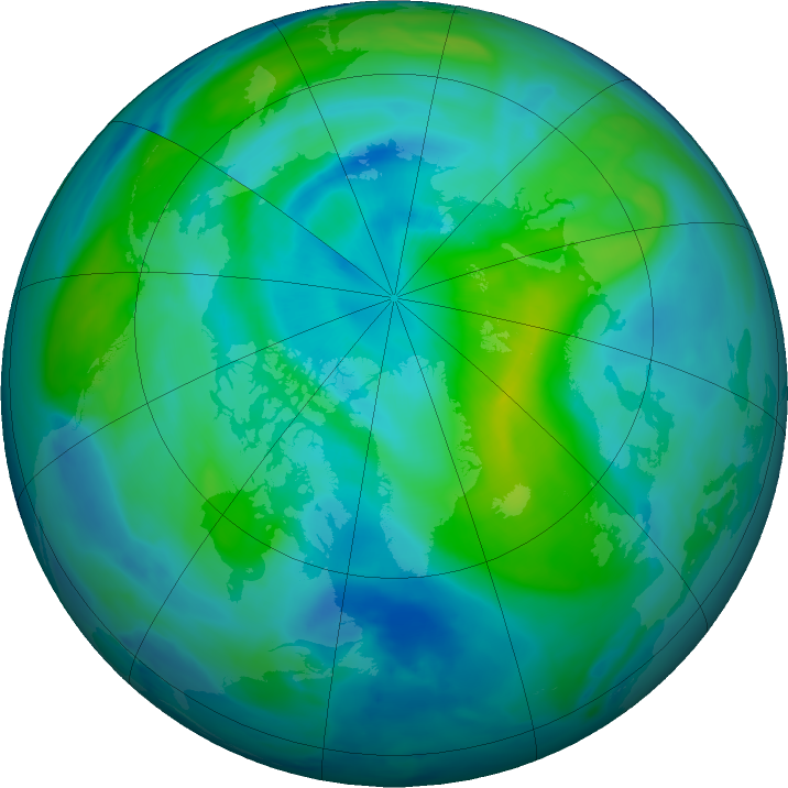 Arctic ozone map for 23 September 2020
